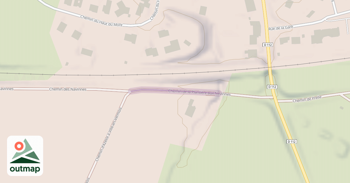 Map of Chemin de la Plantière aux Navinnes