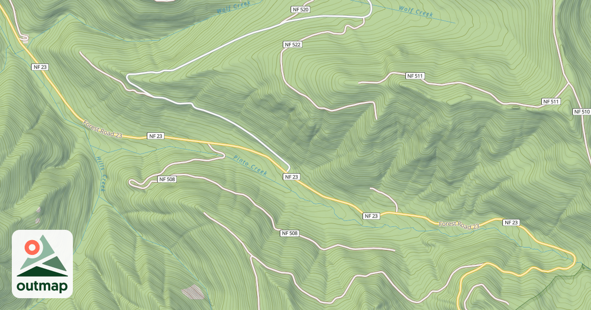 Map of HILLS CREEK