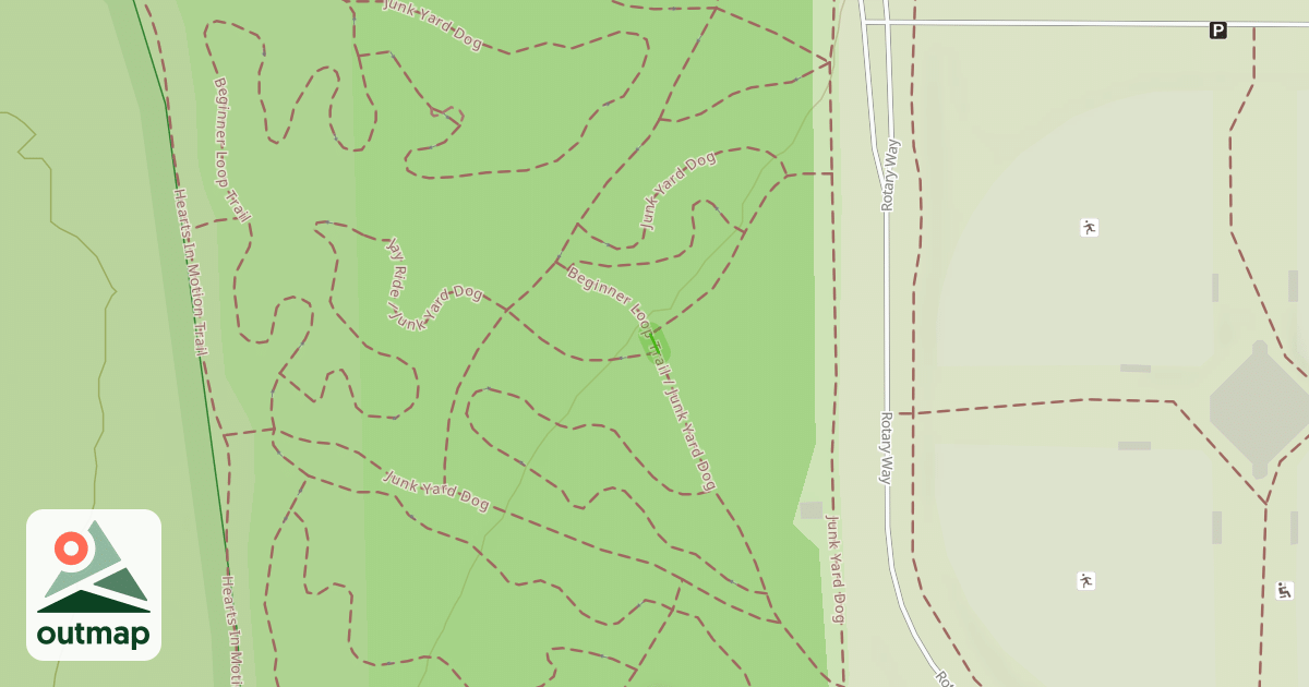Map of Beginner Loop Trail / Junk Yard Dog