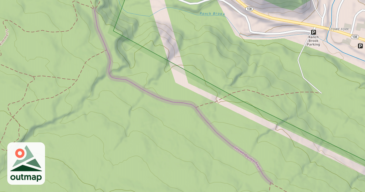 Map of Stowe Derby Trail