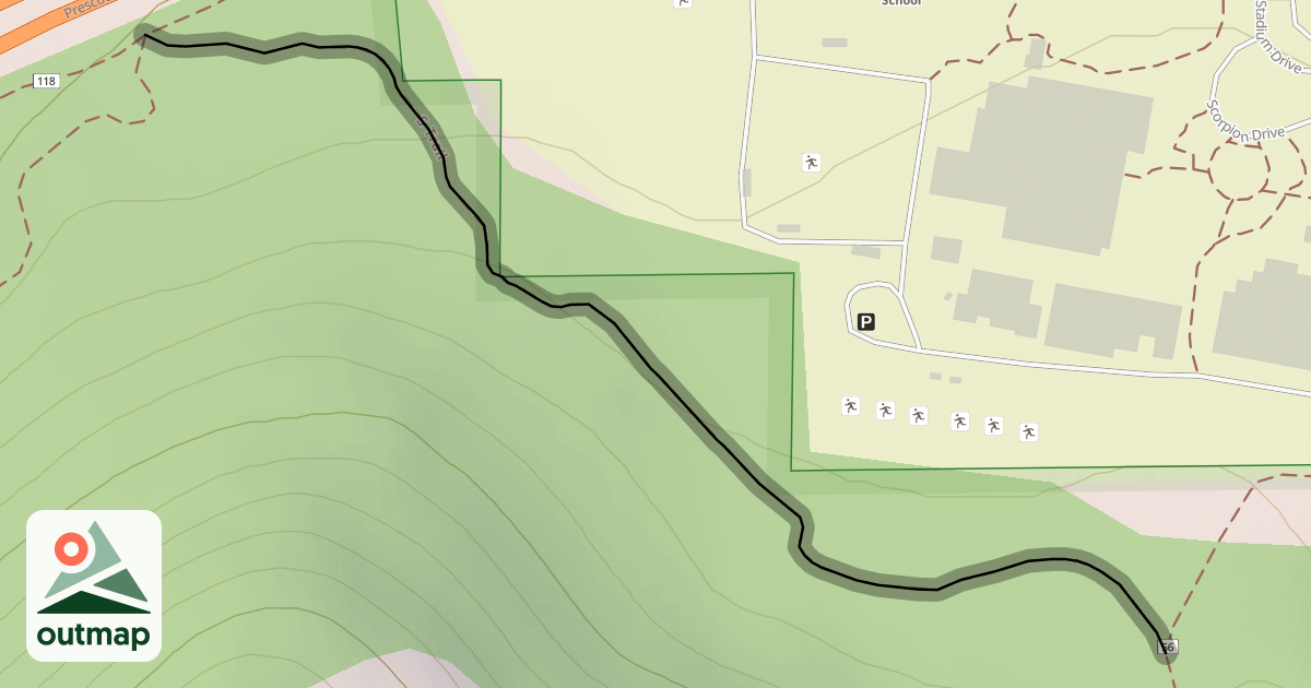 Map of S Trail