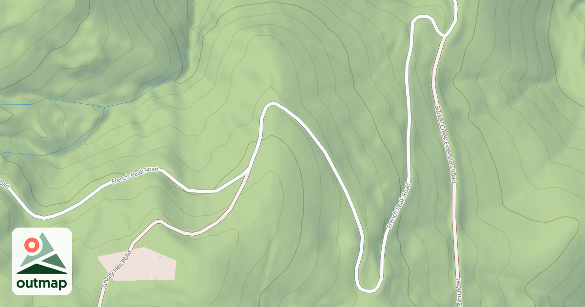 Map of FRENCH PEAK