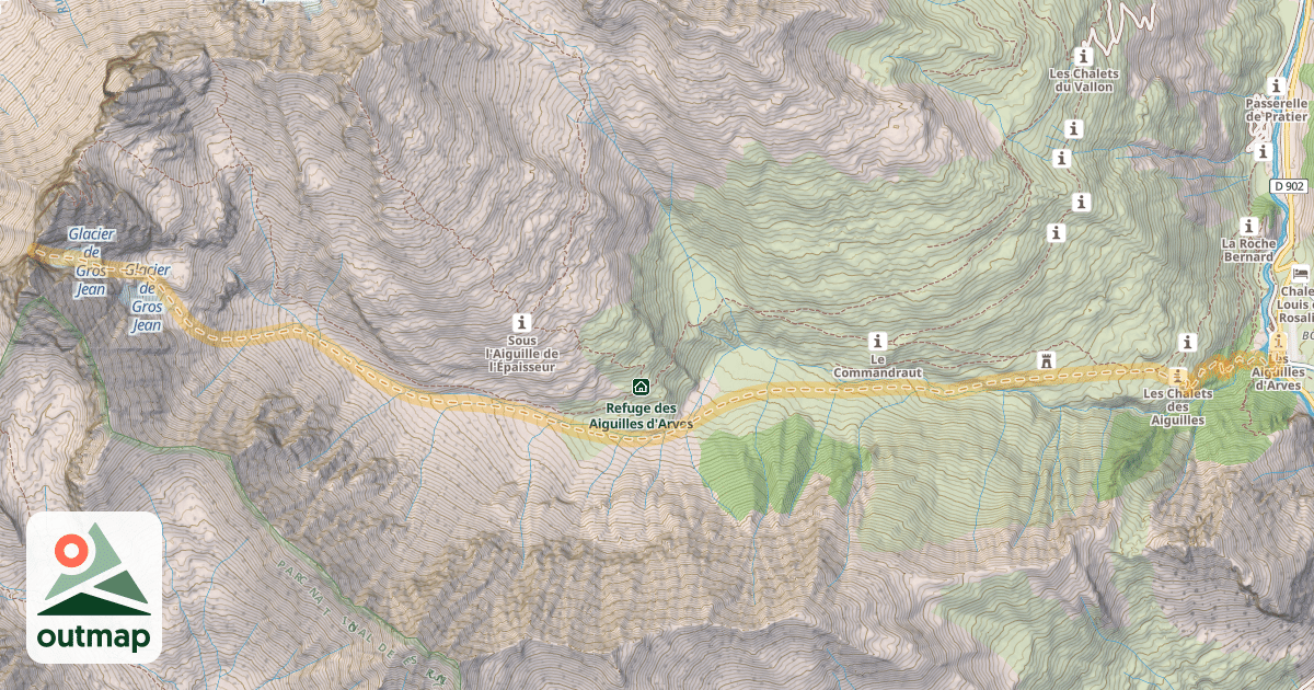 Map of Col de Gros Jean — Bonnenuit