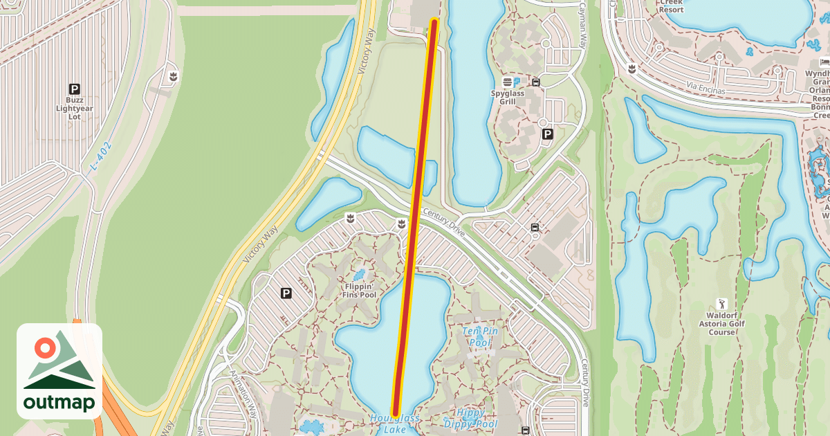 Map of Disney Skyliner