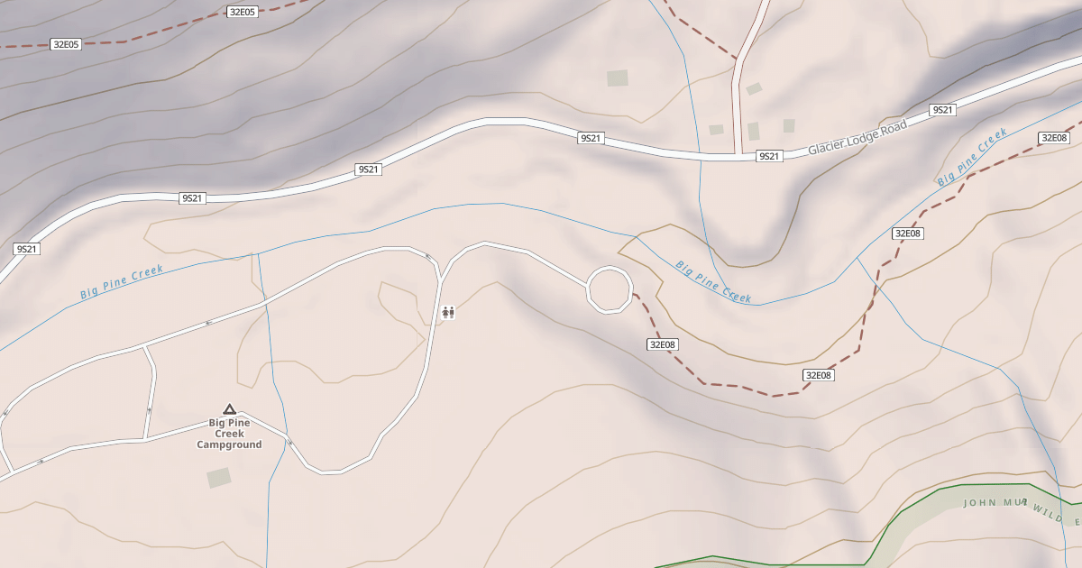 Map preview of BIG PINE CRK CG LOOP Q-071
