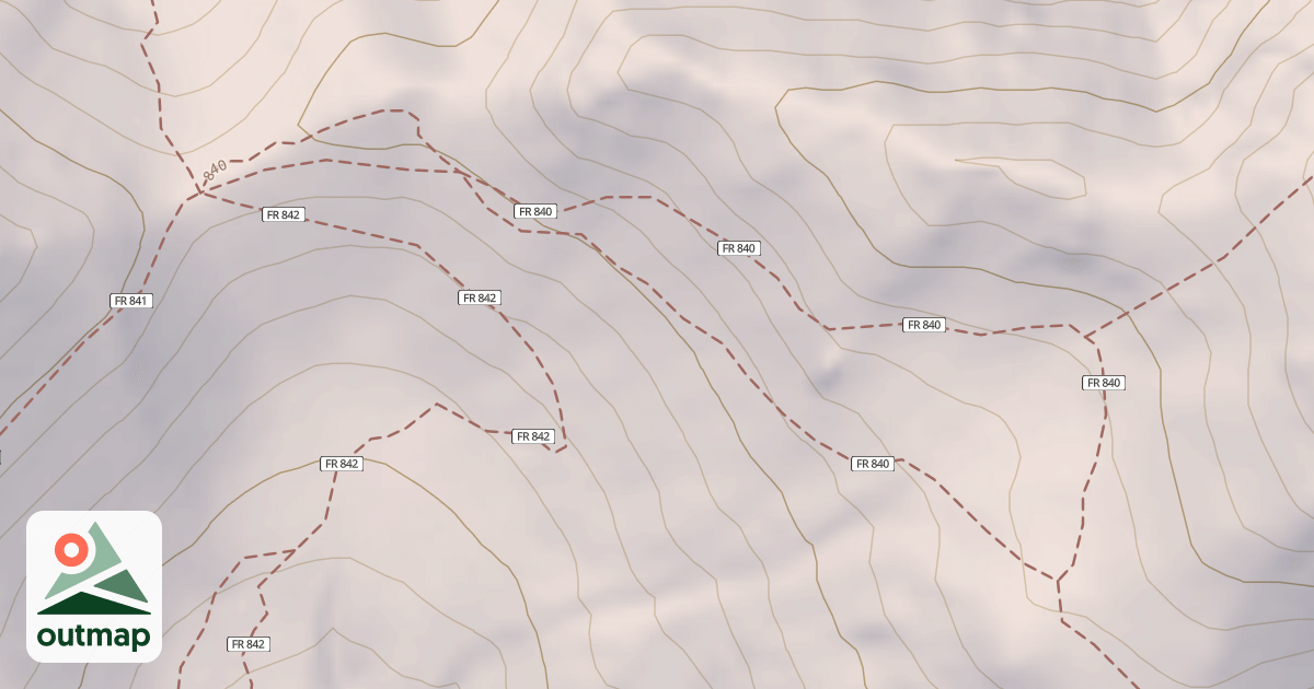 Map of Baughman's Saddle Single Track