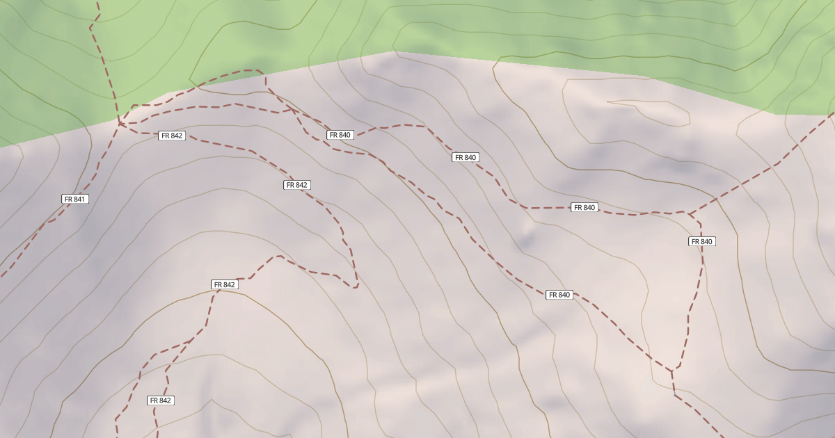Map preview of Baughman's Saddle Single Track