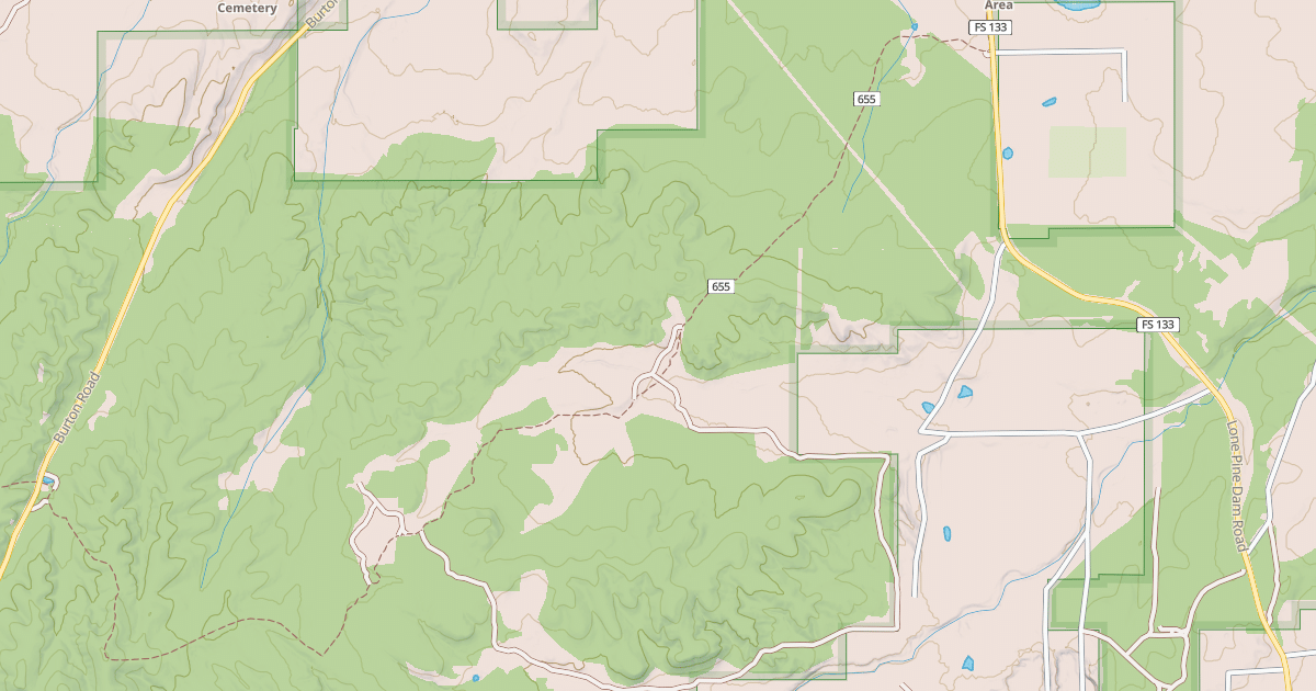 Map preview of USFS National Forest System Roads {907EE3D8-FBE9-40EB-9F5C-E408566F393F}