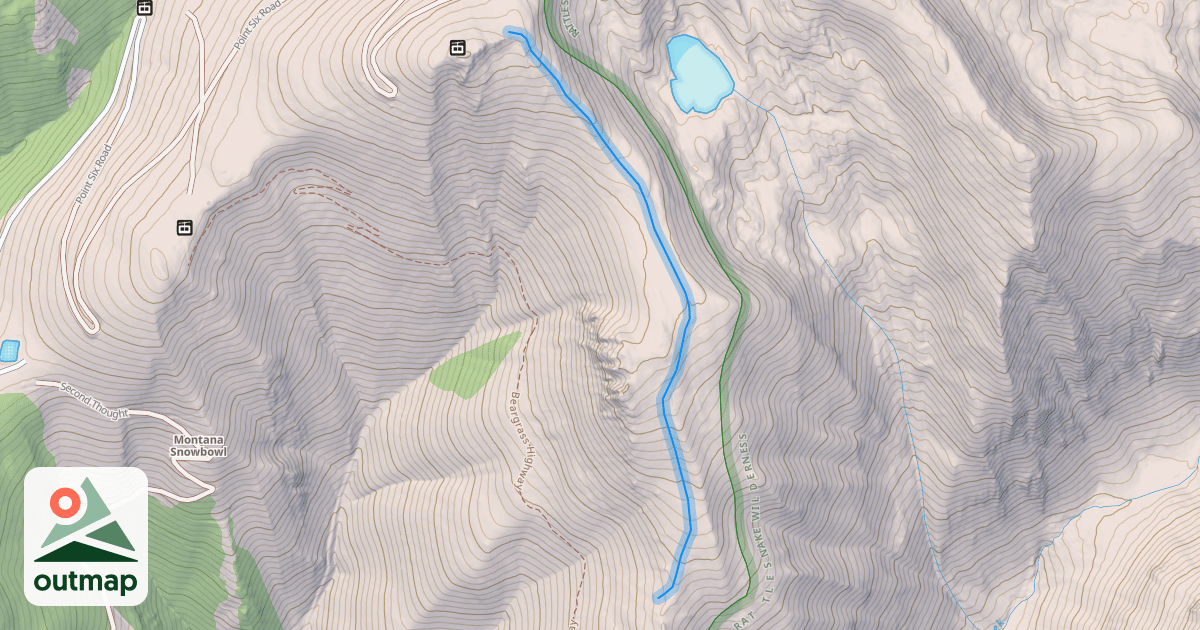 Map of North Dakota Downhill