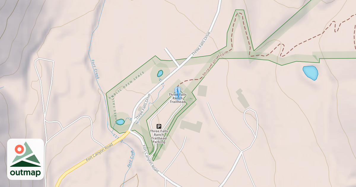 Map of Three Falls