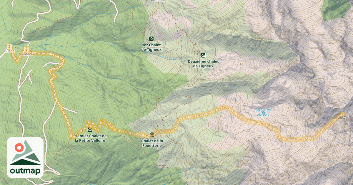 Map of Col des Pointes de la Porte d'Église — Le Grand Thiervoz