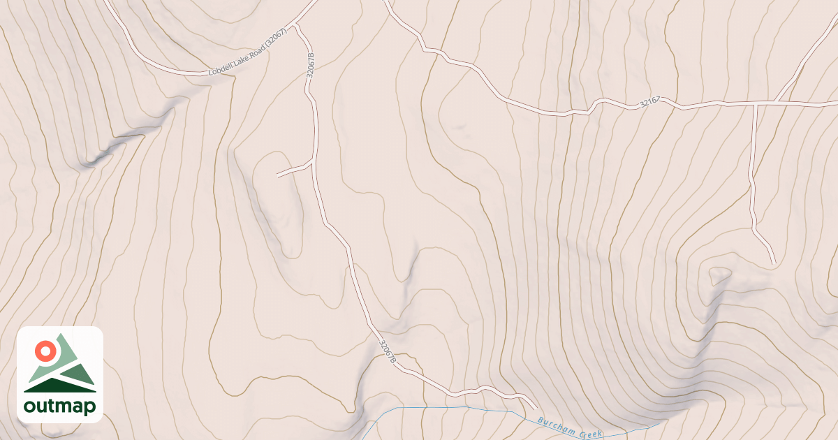 Map of BURCHAM CREEK ROAD