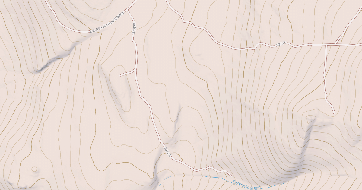 Map preview of BURCHAM CREEK ROAD