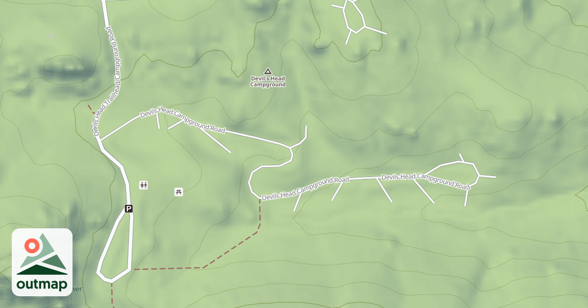 Map of DEVILS HEAD CG