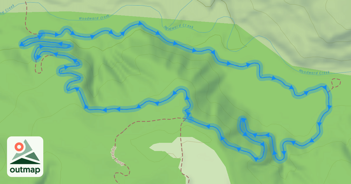 Map of Woodward Creek Loop