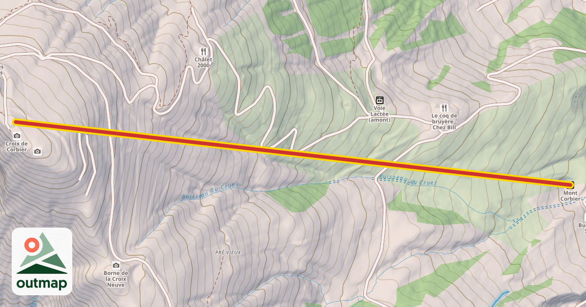 Map of Mont Corbier