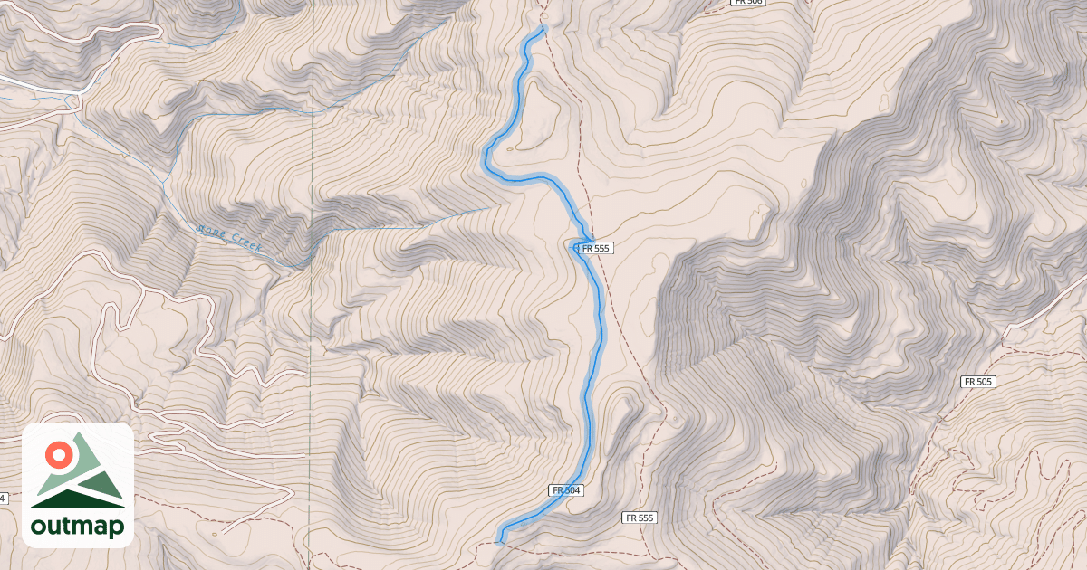 Map of Bangtail Divide Trail