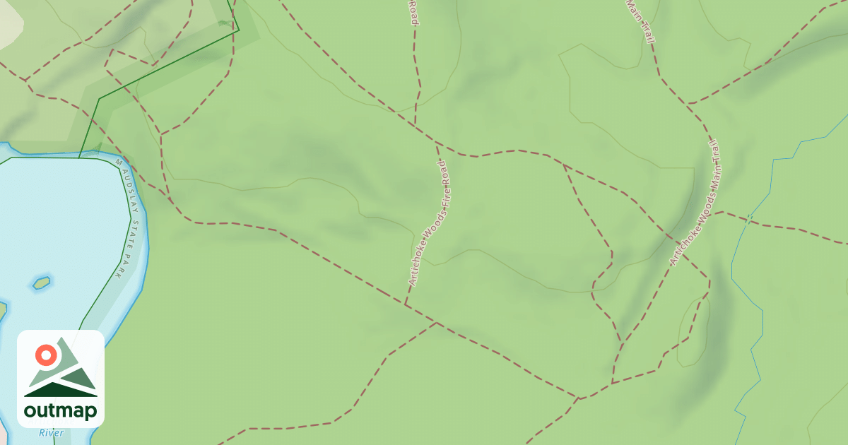 Map of Artichoke Woods Fire Road