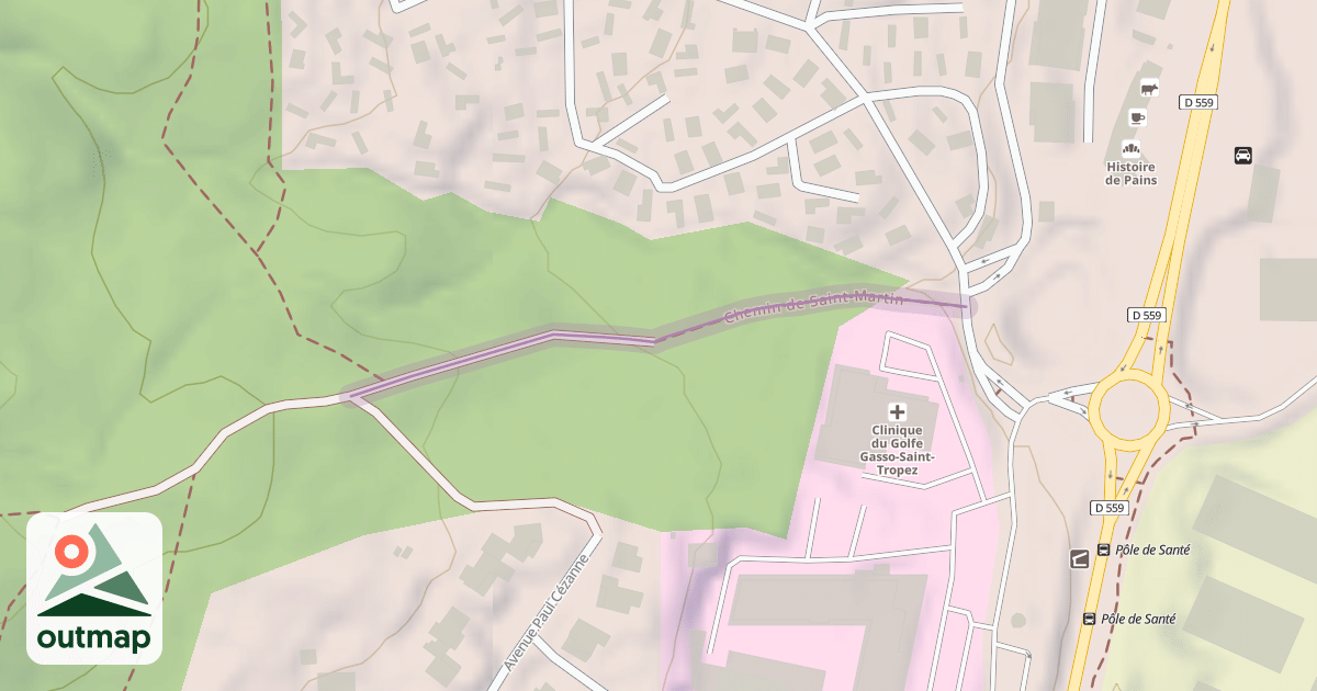 Map of Chemin de Saint-Martin