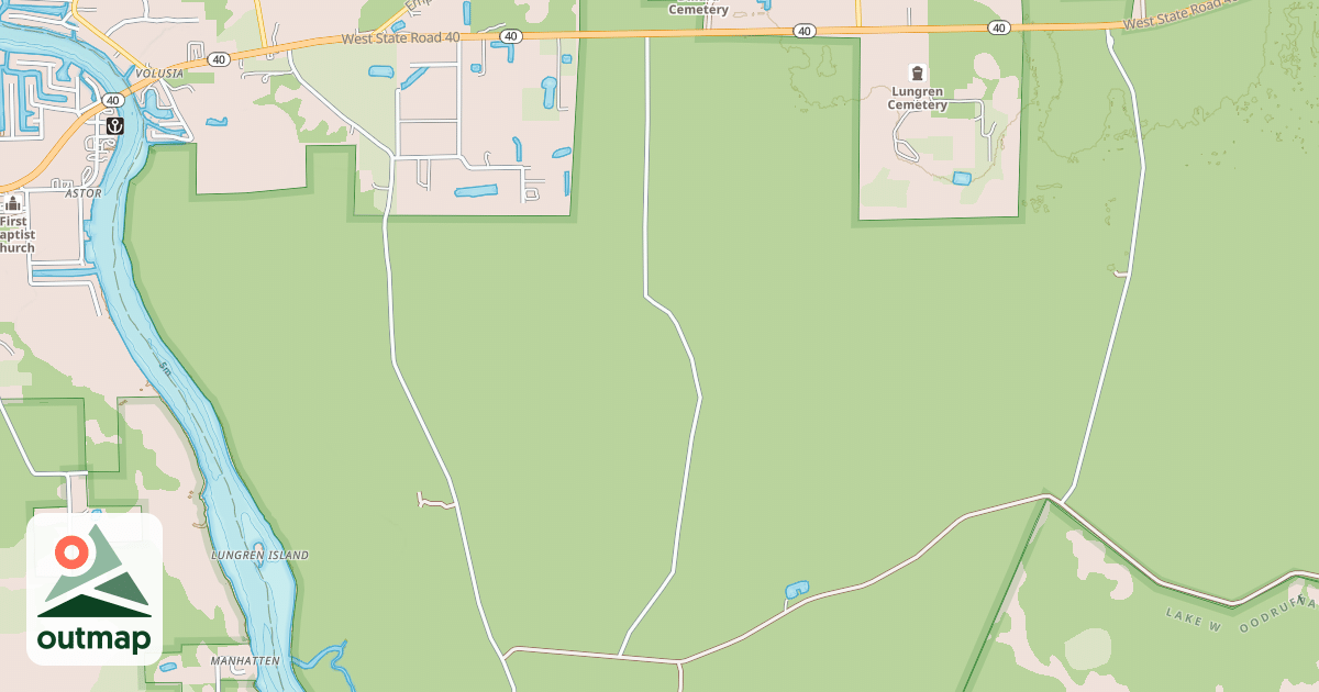 Map of Lake George State Forest Trail