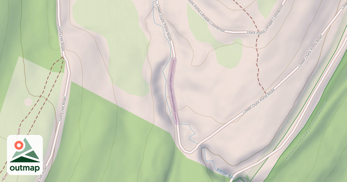 Map of Lower Duck Pond Road