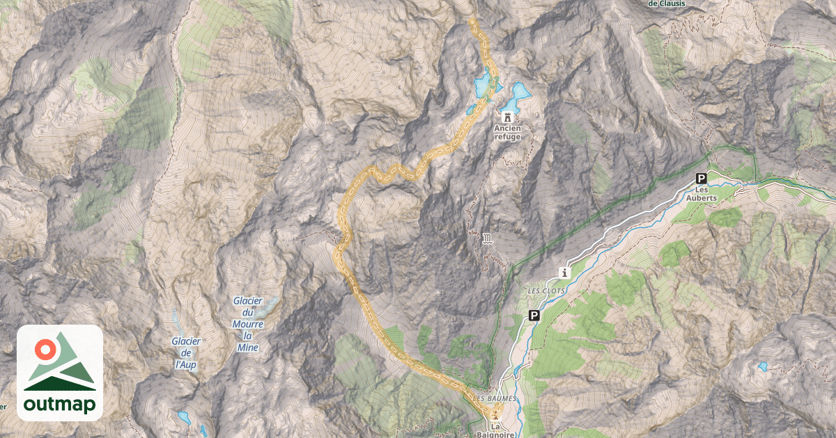 Map of Col de Parières — Les Baumes