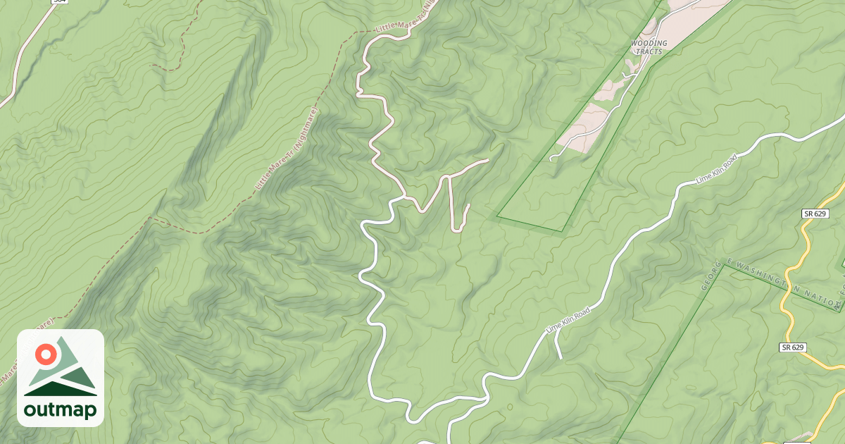 Map of LIMEKILN SPUR