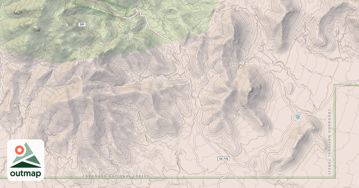 Map of MINE CANYON