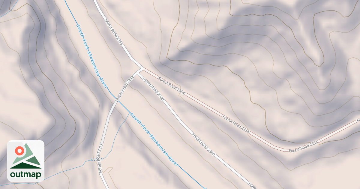 Map of UPPER BROWNS CREEK AREA