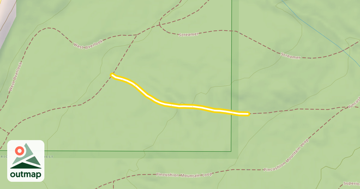 Map of Pincushion Mountain Loop