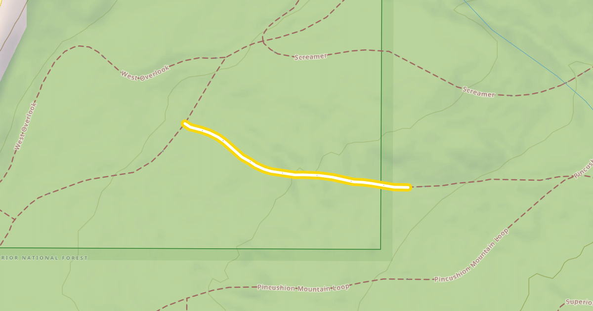 Map preview of Pincushion Mountain Loop