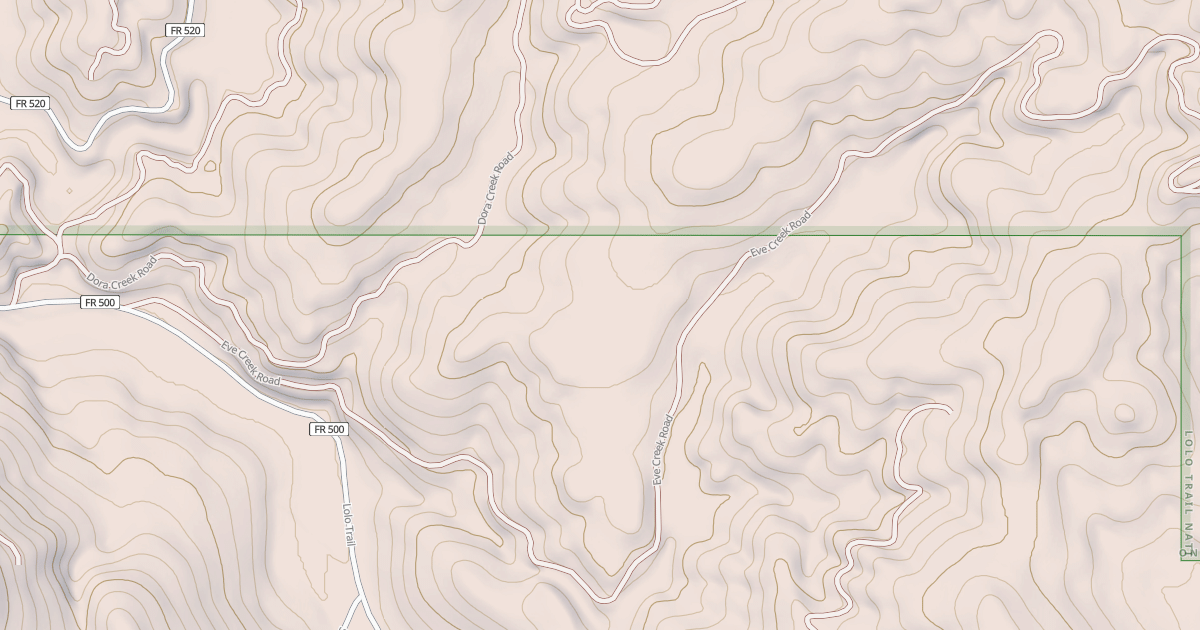 Map preview of EVA CREEK