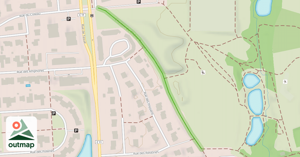 Map of Chemin du Chêne Rouge