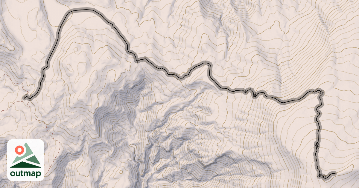 Map of Upper Ghost Flats Trail