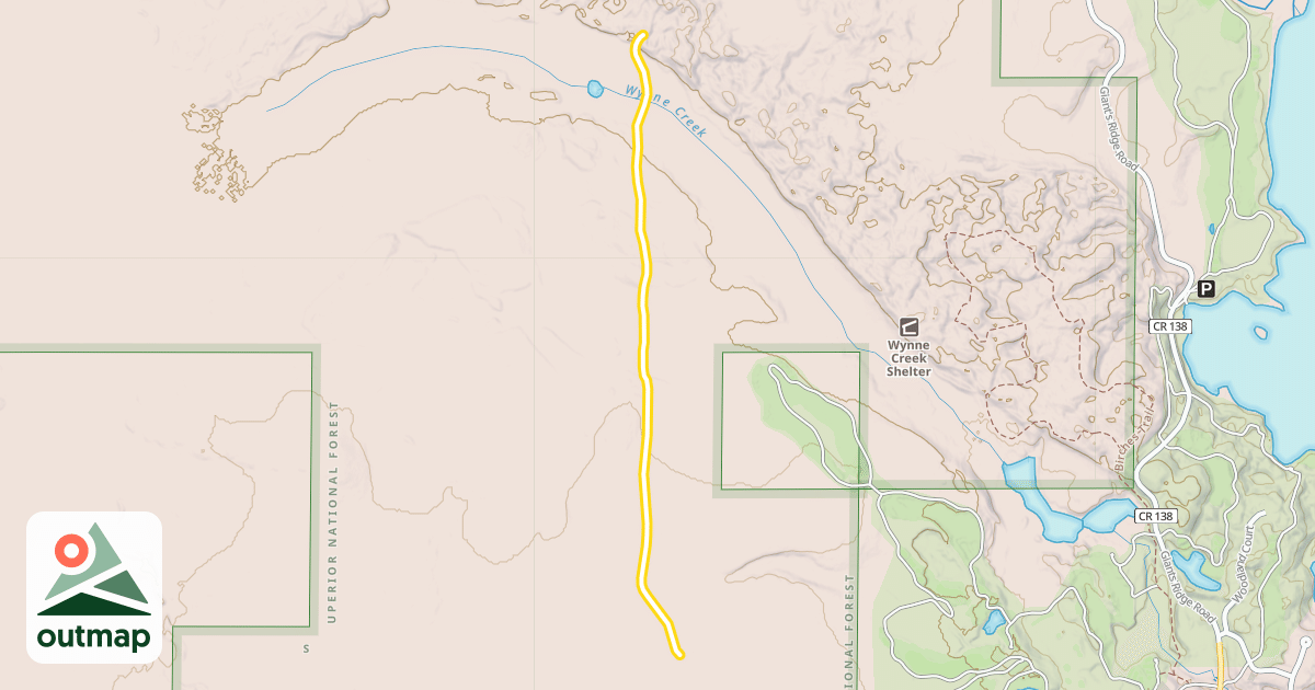 Map of Wynne Creek