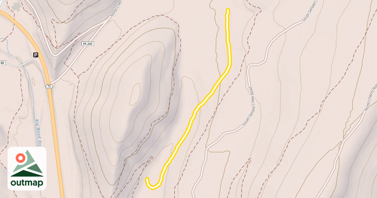 Map of Senate Meadows Loop