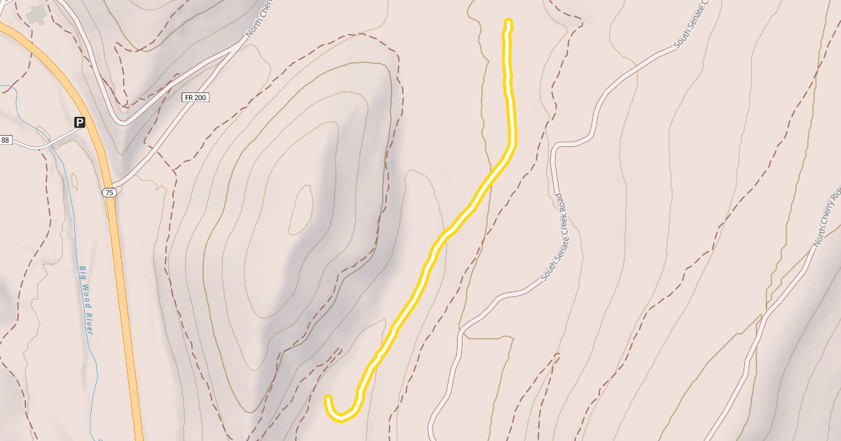 Map preview of Senate Meadows Loop