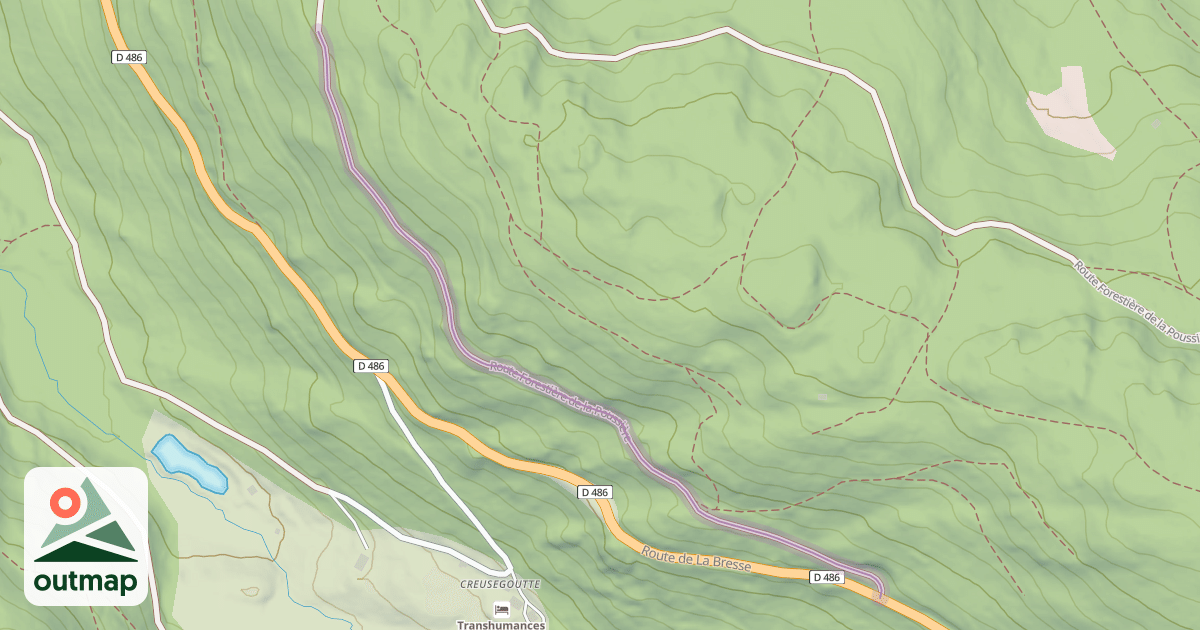 Map of Route Forestière de la Poussière