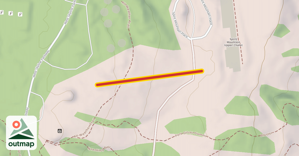 Map of Lone Oak Rope Tow