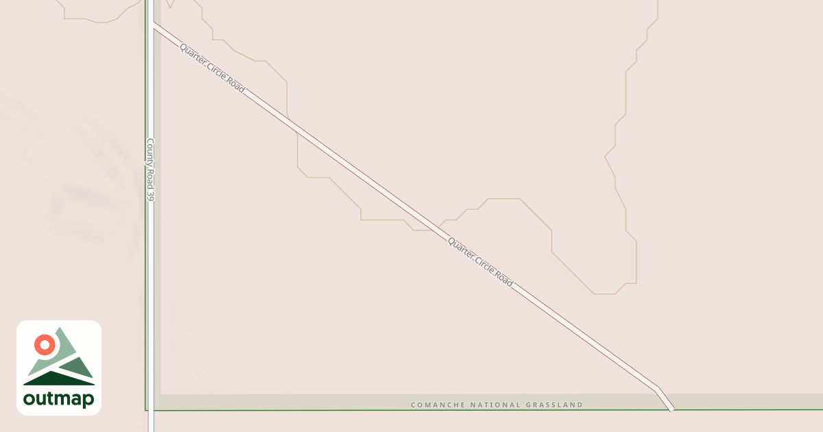 Map of QUARTER CIRCLE
