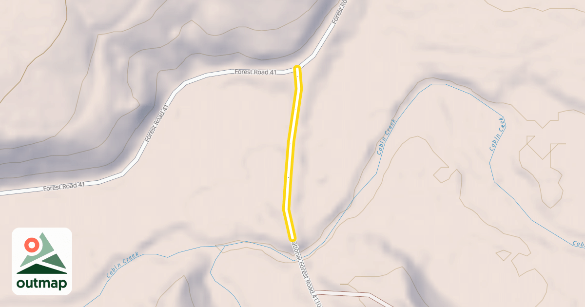 Map of National Forest Road 4110
