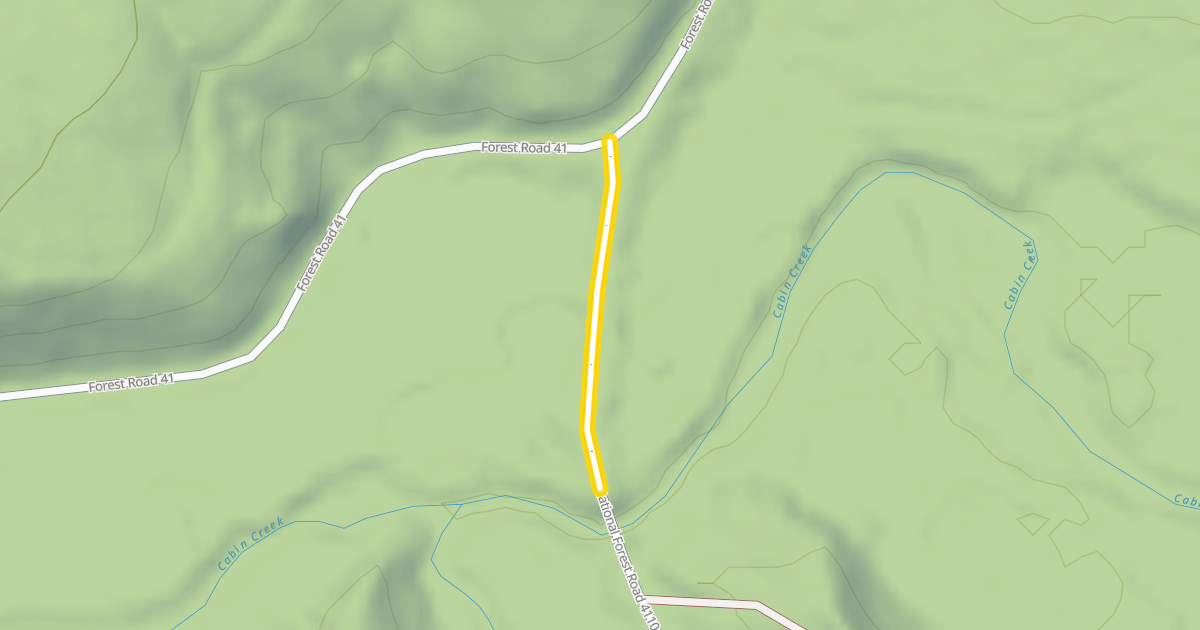 Map preview of National Forest Road 4110