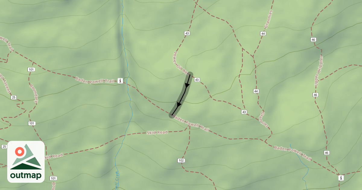 Map of Oil Can Old Exit