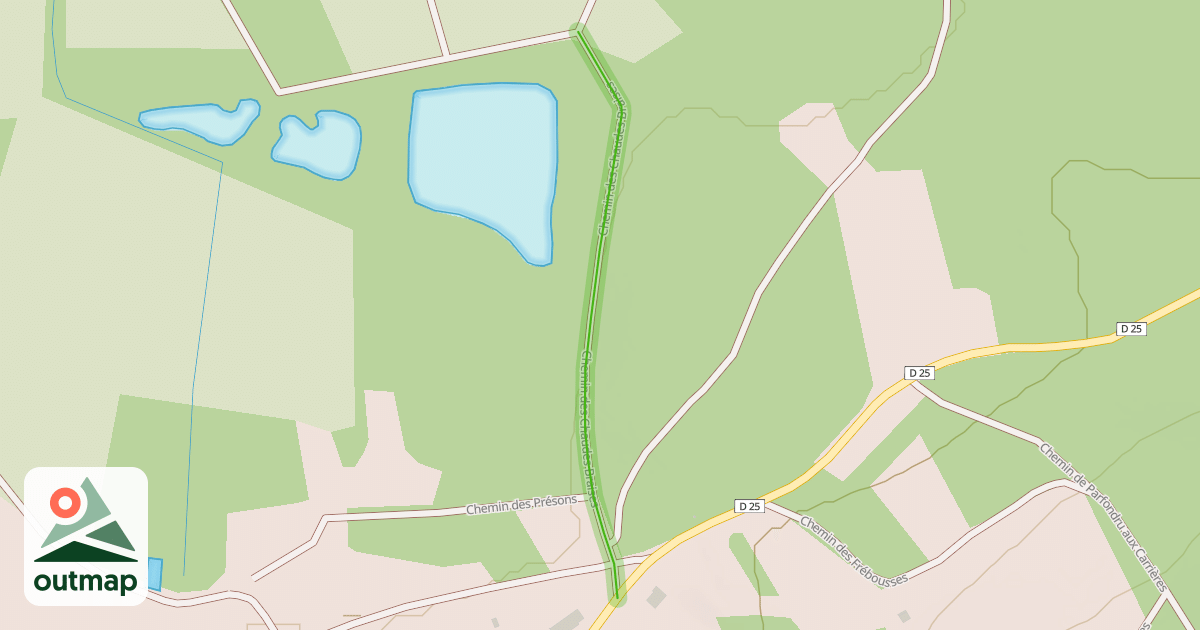 Map of Chemin des Chaudes Braises