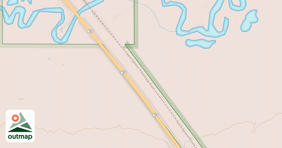 Map of St. Ignace To Trout Lake Route