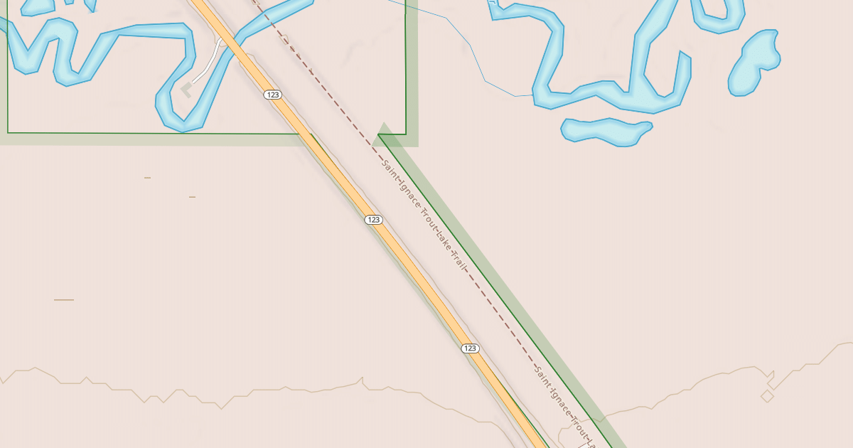 Map preview of St. Ignace To Trout Lake Route