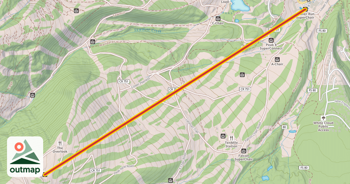 Map of Beaver Run SuperChair