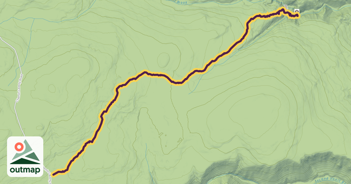 Map of Third Vault Falls Trail