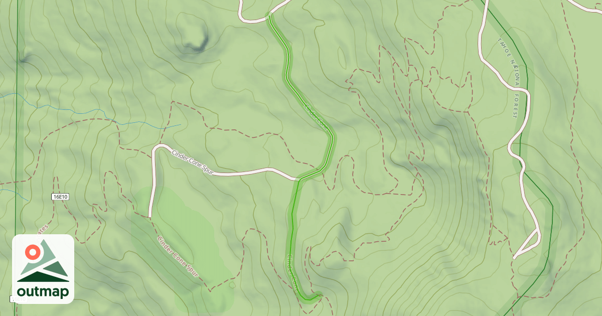 Map of Cinder Cone