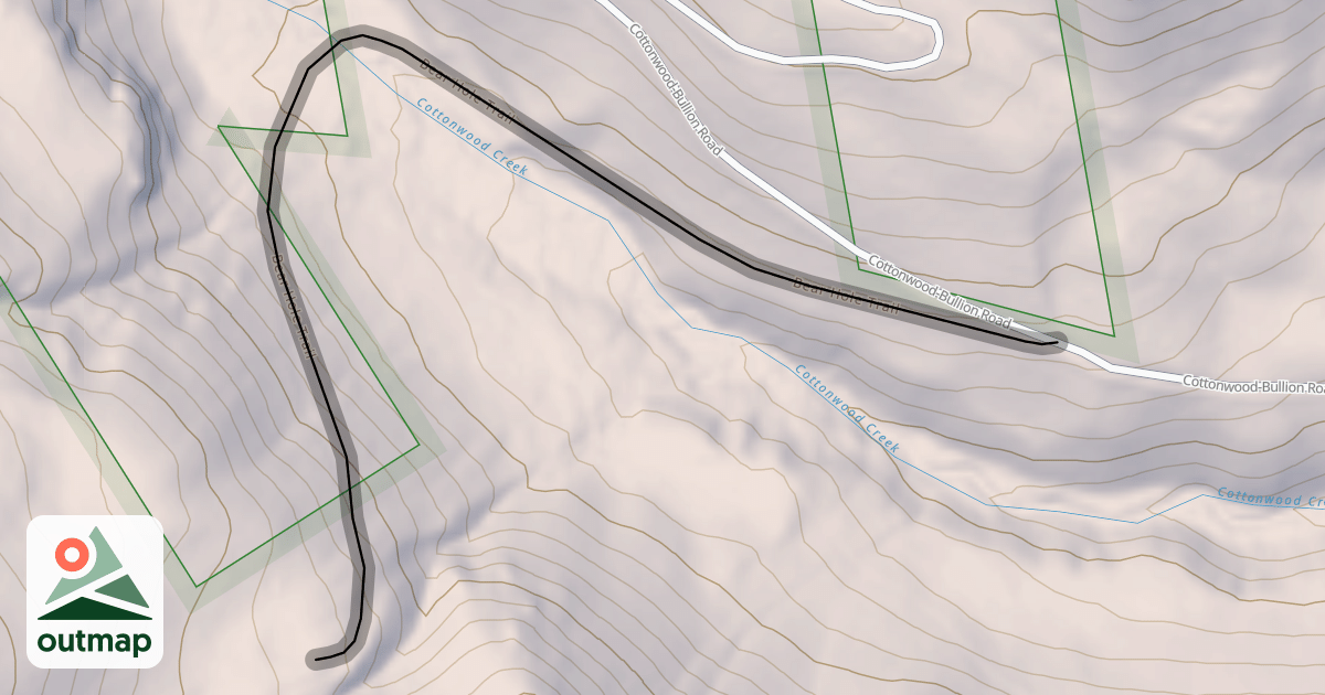 Map of Bear Hole Trail